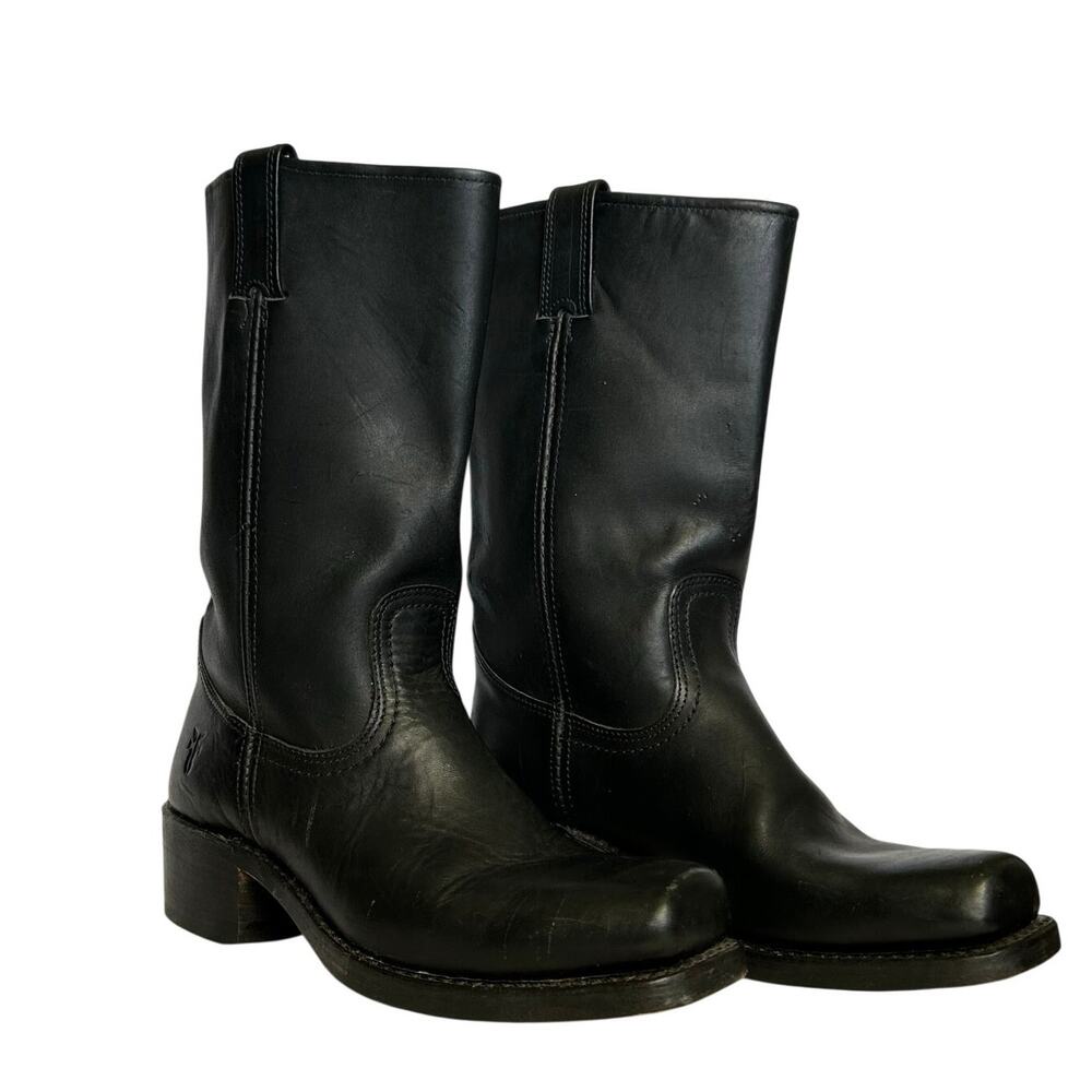 Black Frye Square Toe Boots